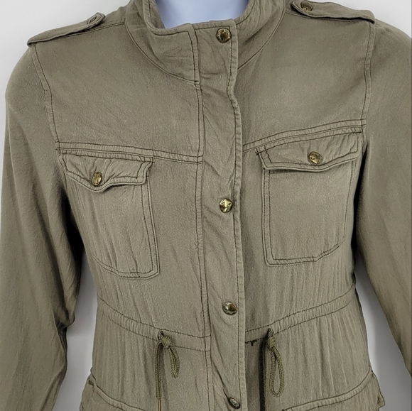 Maurice’s Olive Green Utility Jacket Zip Up/ Button Up Size XL - Picture 4 of 13